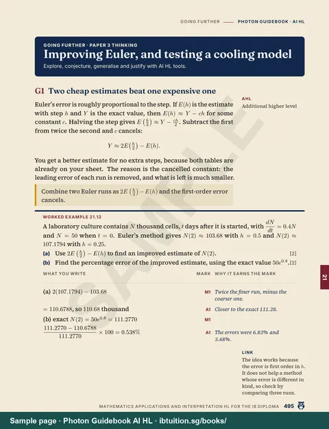 Sample page from Volume 2: Going further: Differential equations (Ch 21)