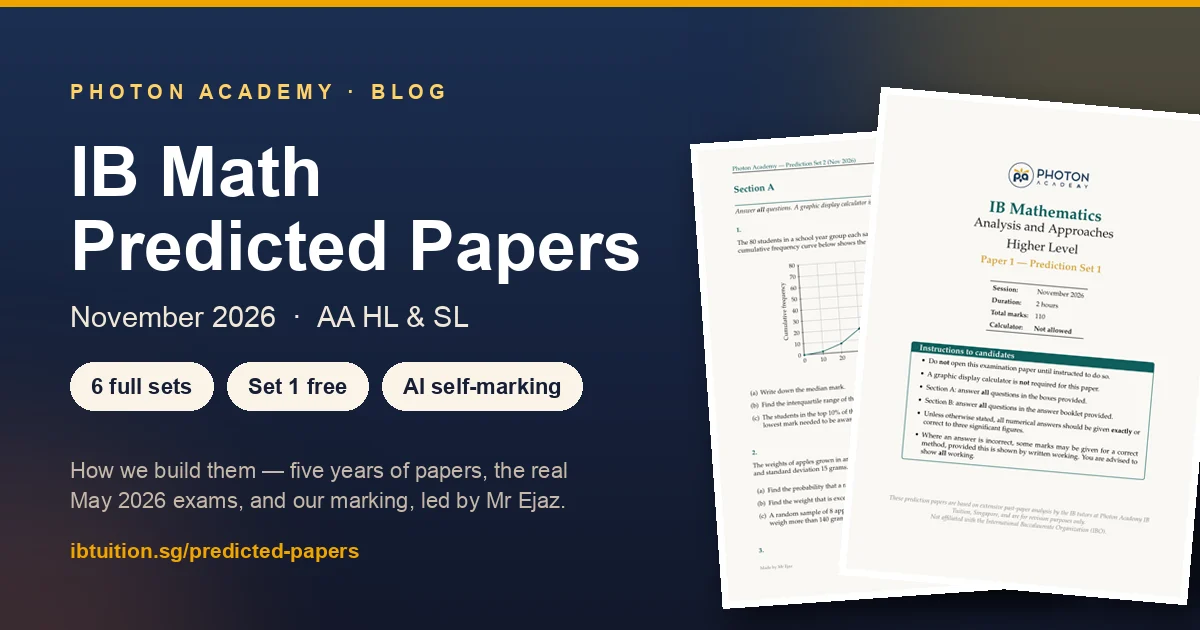 IB Math Predicted Papers for November 2026 — AA HL and SL