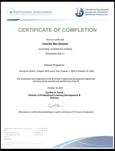 IB Certified Economics Tutor — Ms Bea